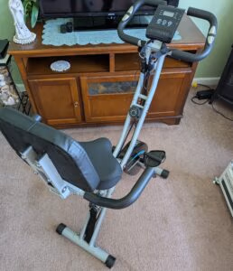 BARWING Stationary Exercise Bike for Home Workout, 5 IN 1 Foldable Indoor Cycling Bike for Seniors, 350LB Capacity, 16-Level Magnetic Resistance, Seat Backrest Adjustments